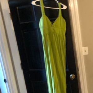 Green maxi dress